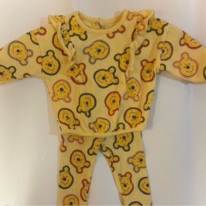 Winnie the Pooh Yellow Sweater Set size 3-6mos